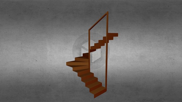 Stairs Corten 3D Model