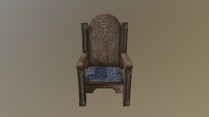 Chair Low Poly 3D Model