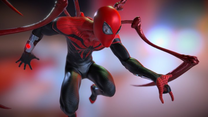 Superior Spidey WIP 3D Model
