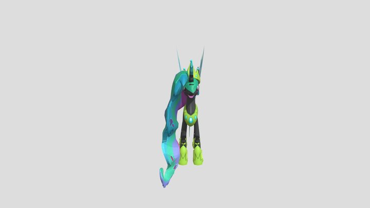 Dark Changeling Celestia 3D Model
