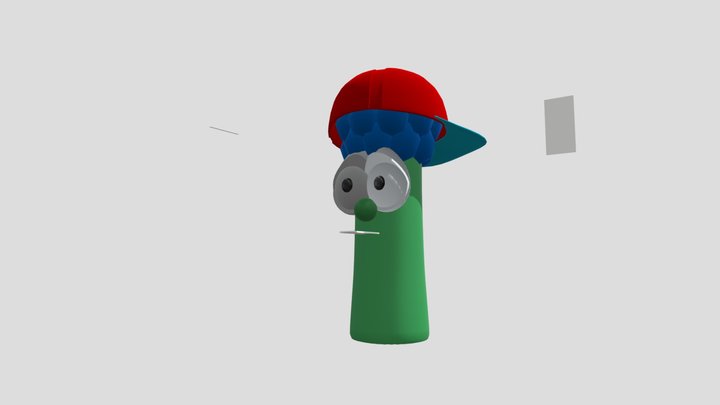 Boyfriend FNF if he was from veggietales 3D Model