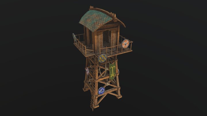Viking Watch Tower 3D Model