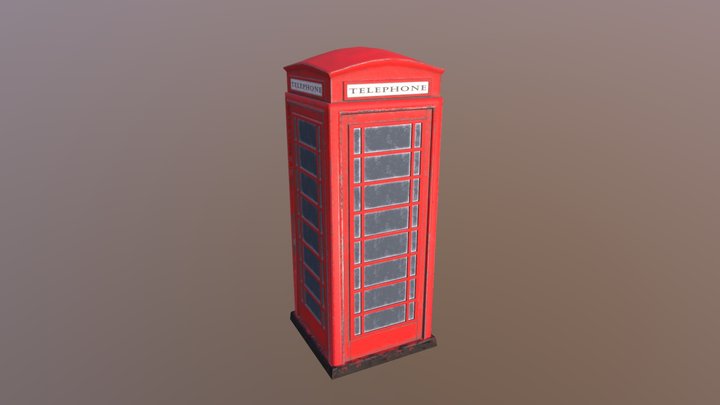 Phone Booth 3D Model