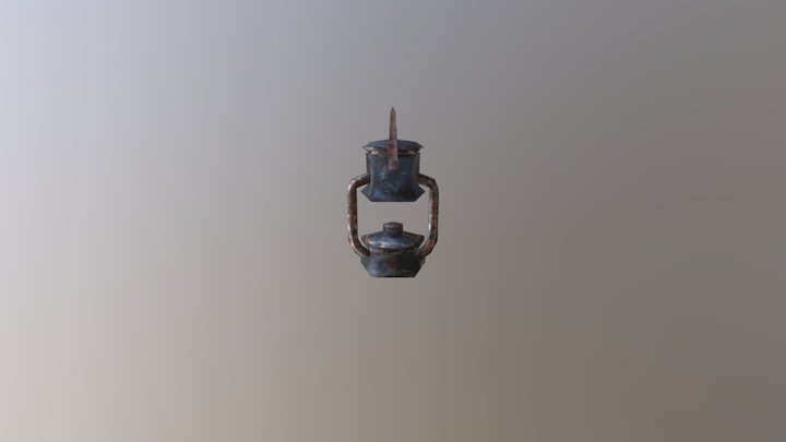 Lowpoly Lantern texturing test 3D Model
