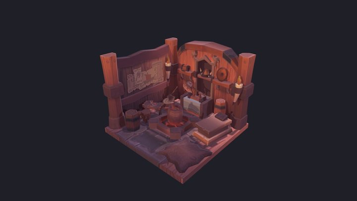 Viking House 3D Model