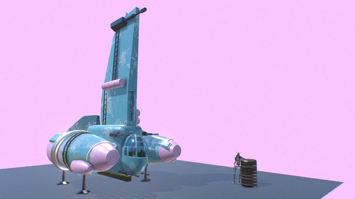 scene Avos ship 3D Model