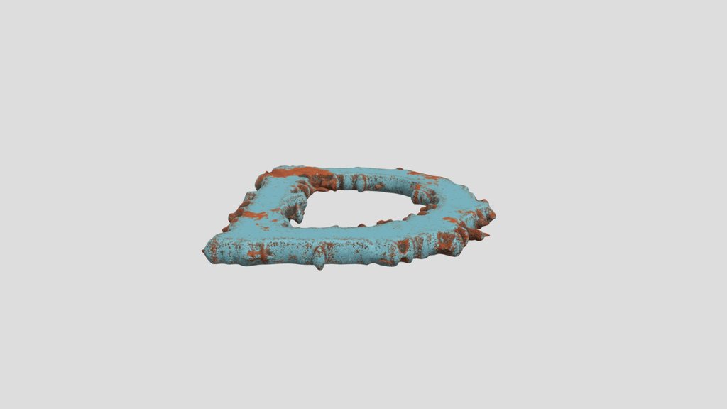 Rough Metal Letter D