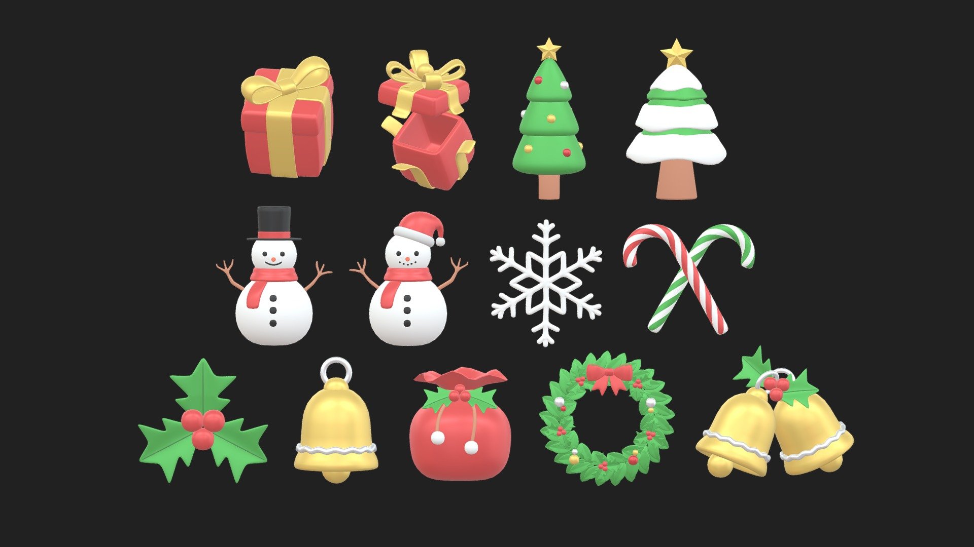 Christmas Pack - Buy Royalty Free 3D model by Minimoku [5cd79b6 ...