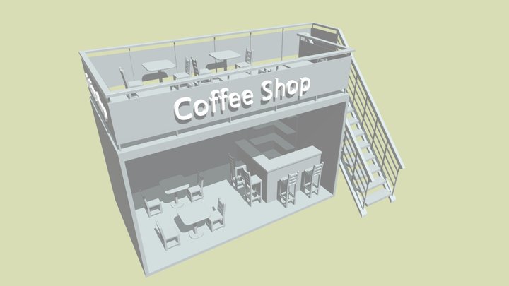 Coffee Shop 3D Model