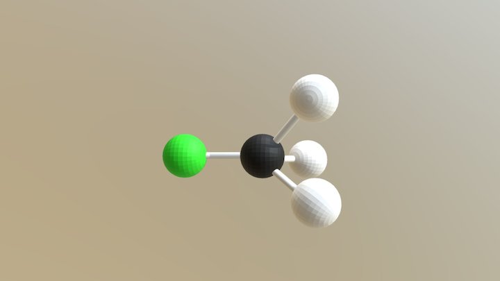 ХЛОРИСТЫЙ МЕТИЛ-СН3СI 3D Model