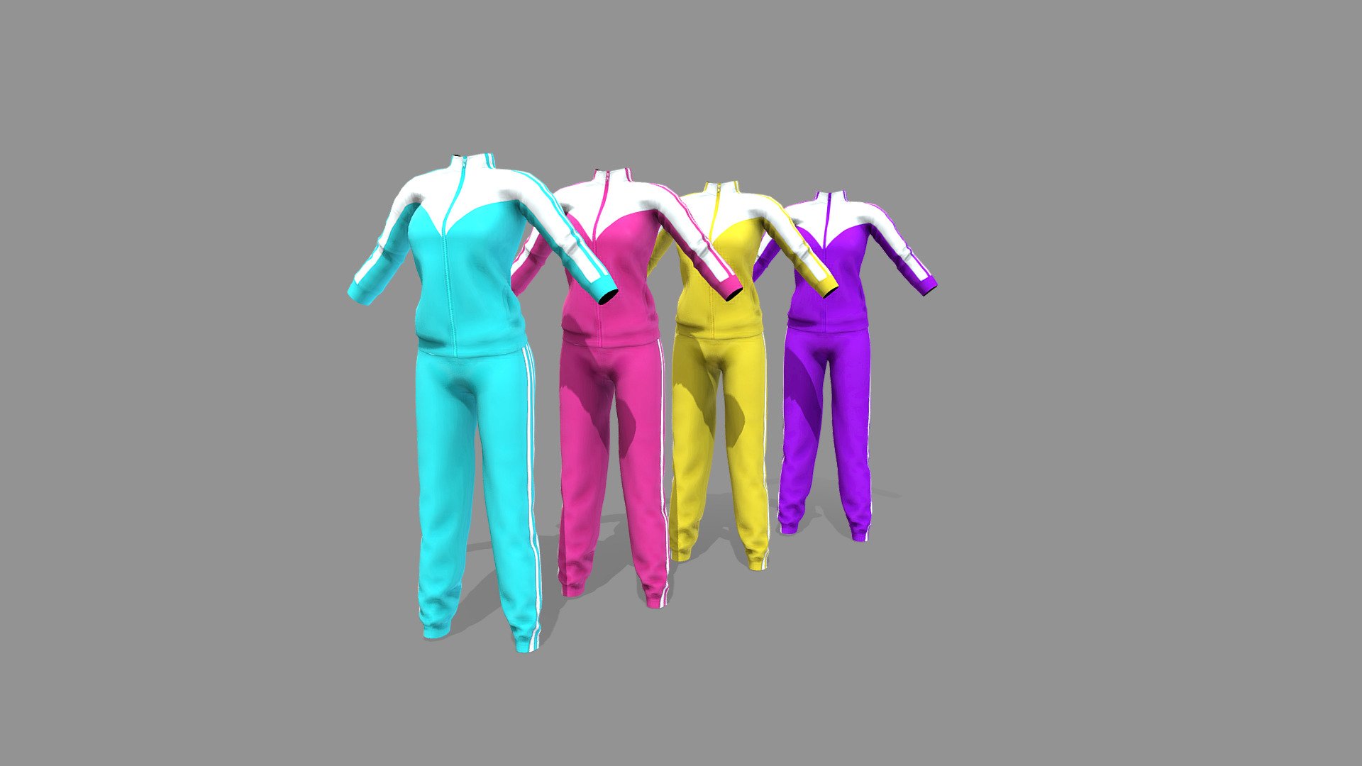 Female Tracksuit Sportswear - Buy Royalty Free 3D model by 3dia