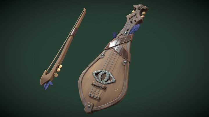 Rebec Pirate Instrument 3D Model