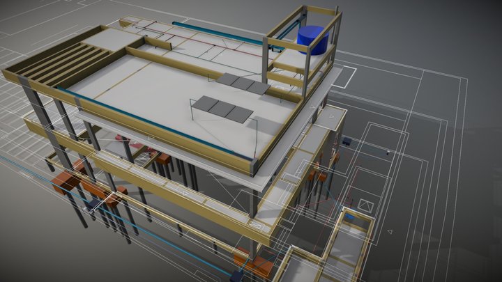 Guilherme - Hidrossanitário + Estrutura + Peças 3D Model