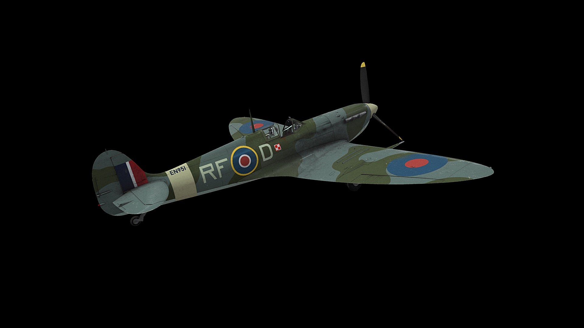 Jan Zumbach's Supermarine Spitfire MkVb RF-D - 3D model by Instytut ...