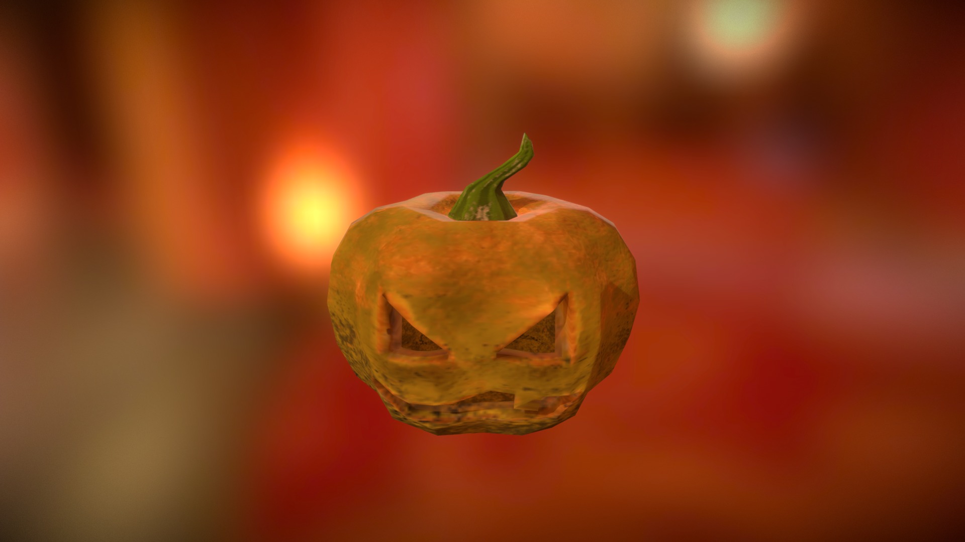 3D model Pumpkin - This is a 3D model of the Pumpkin. The 3D model is about a glass with a green stem.