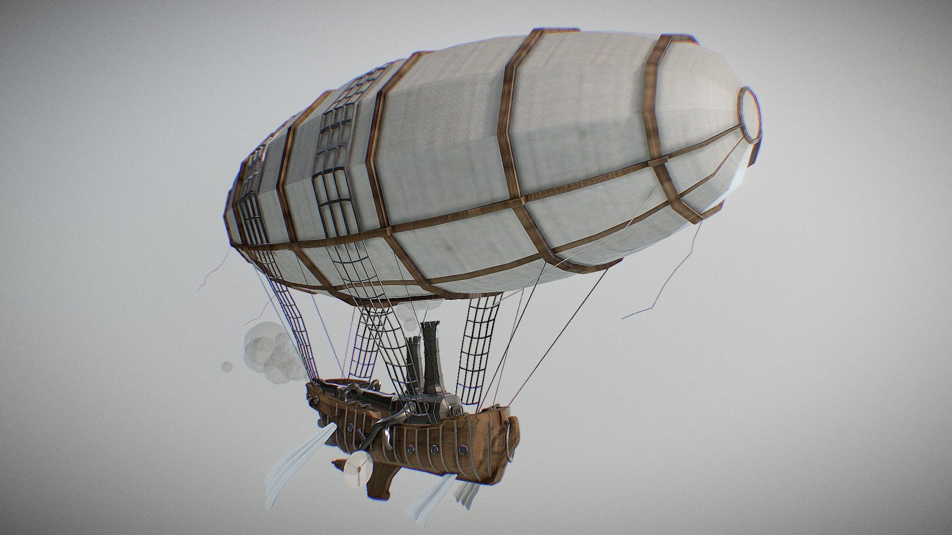 steampunk flying ship