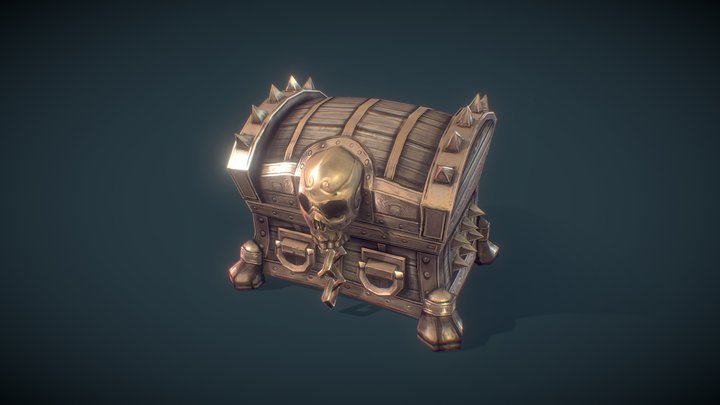 Treasure Chest - Medium 3D Model