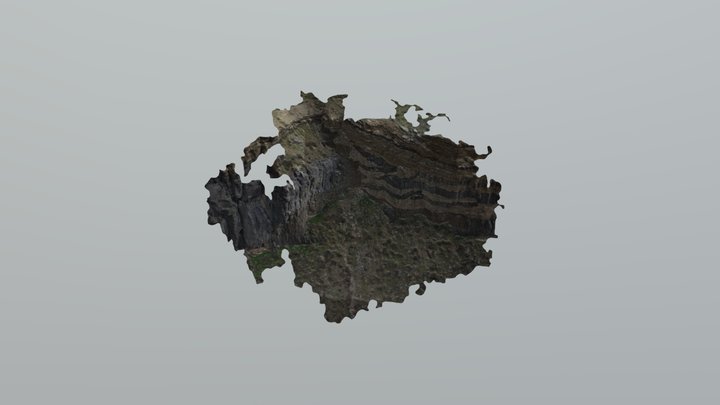 Shonkin Sag Cliff Face MT 3D Model