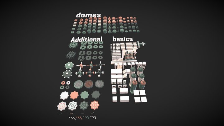 Moniment Valley kit - modular 3D Model