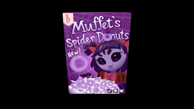 Muffet's Spider Donuts Cereal Box 3D Model