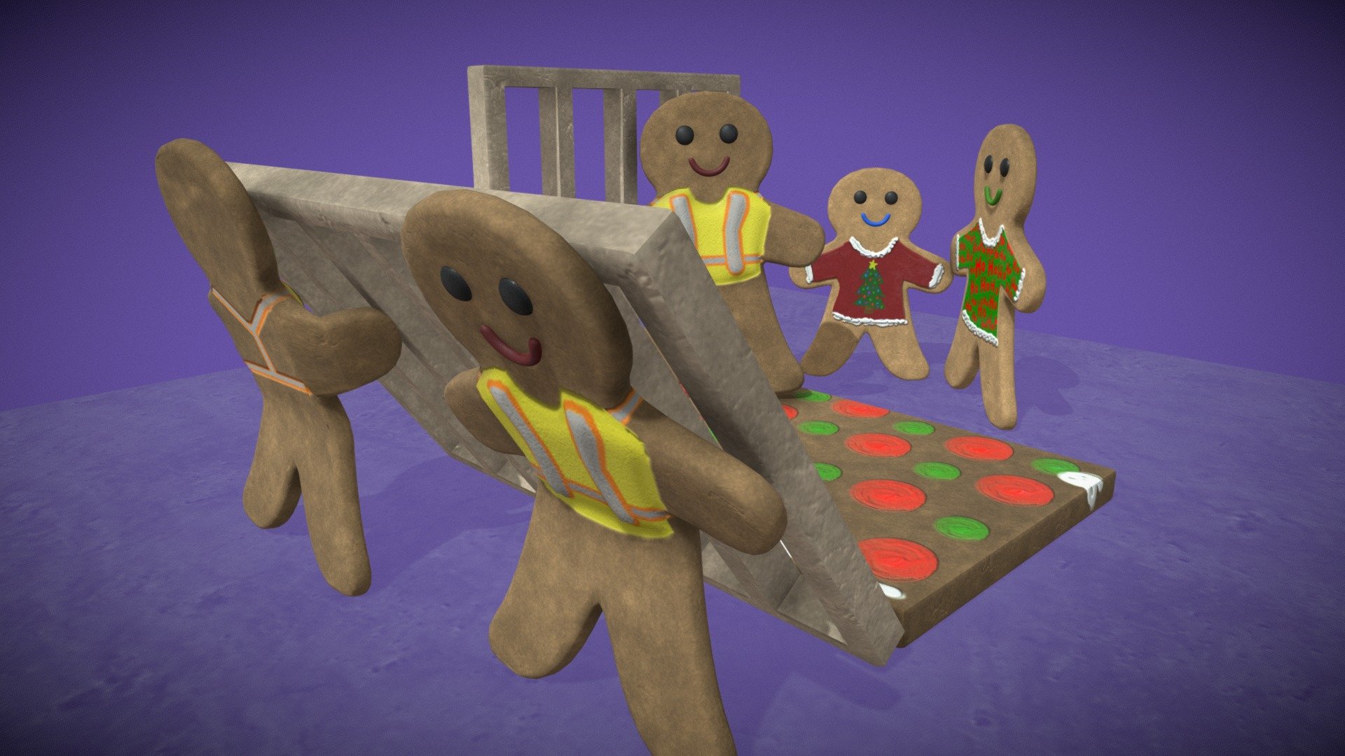 Constructing the Baker Family Gingerbread House