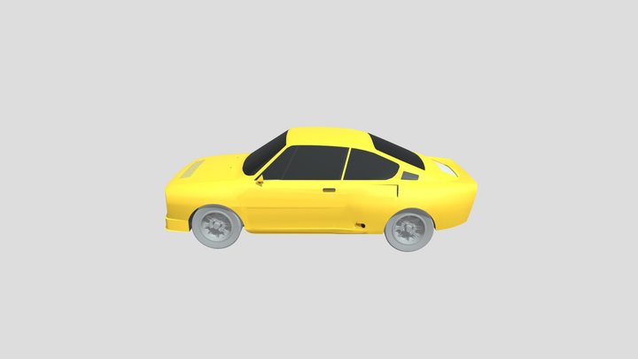 Skoda 110 RS Coupe lowpoly for 3D-printing