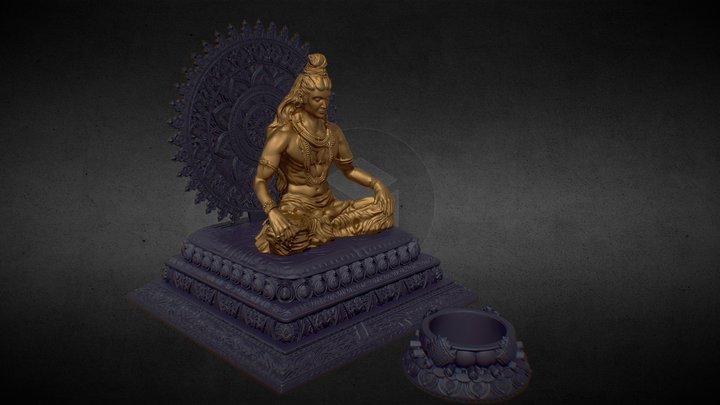 Shiva Candle Holder 3D Model