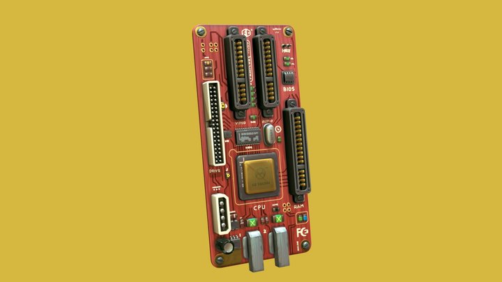 FamiCube Motherboard 3D Model