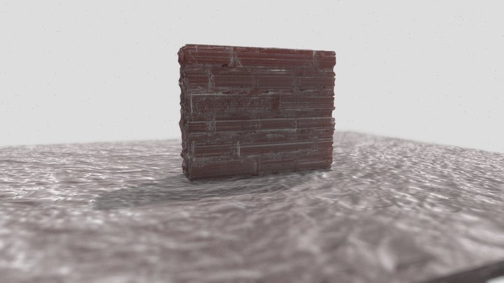 pared de ladrilo pbr con suelo 3D Model