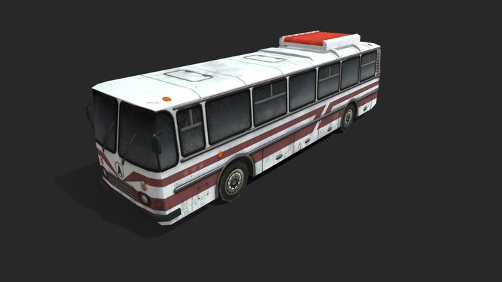 LAZ-699 Soviet Bus 3D Model