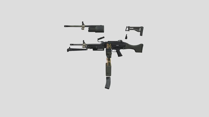 FN Minimi – Modello 3D gratuito STL
