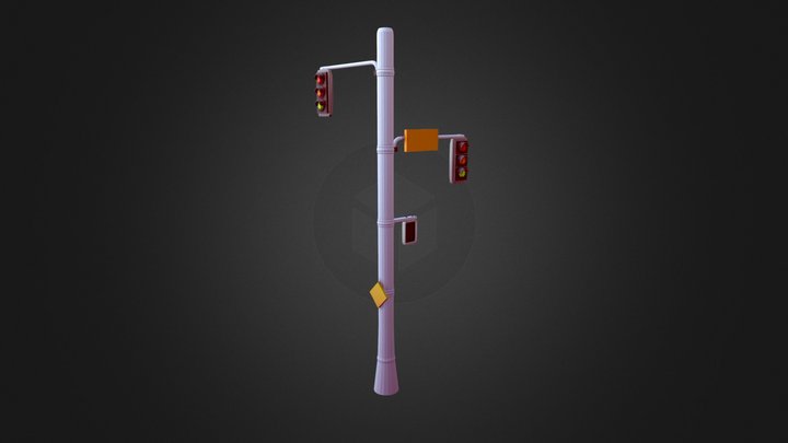 Traffic Light - Part [B] - Low Poly 3D Model