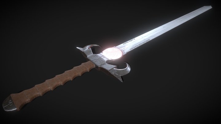 Magic Medieval Sword 3D Model