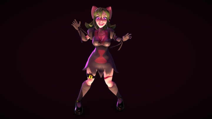 Pepper Zombie Girl 3D Model