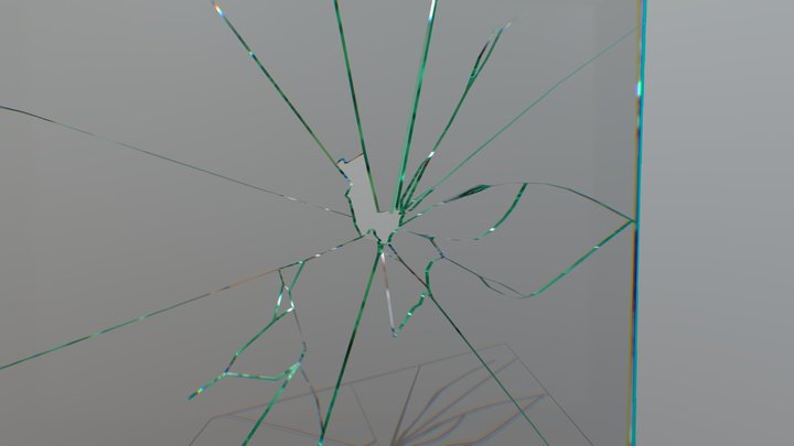 Shattered Glass 3D Model