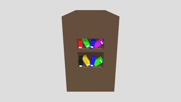 mono tag rotating-map bookshelf 3D Model