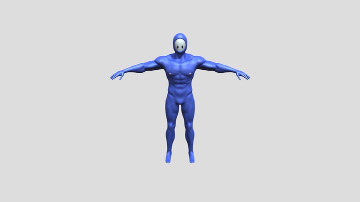 Buff Fall Guy 3D Model