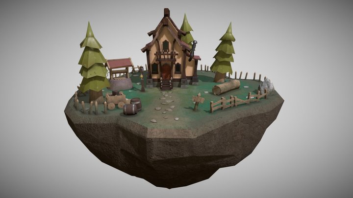 Floating Home 3D Model