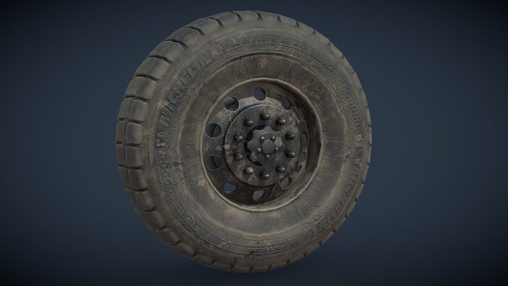 Truck's Road Tire 3D Model