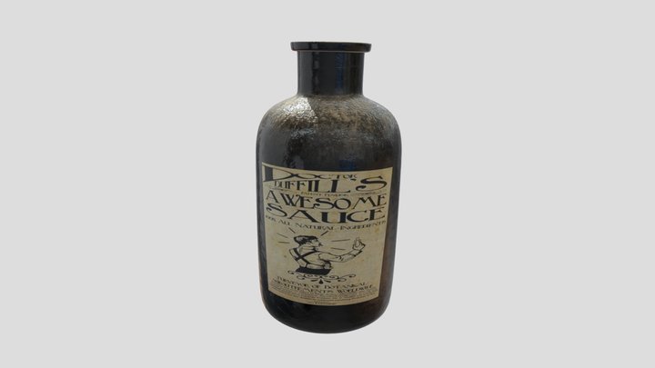 vintage medicine bottle 3D Model