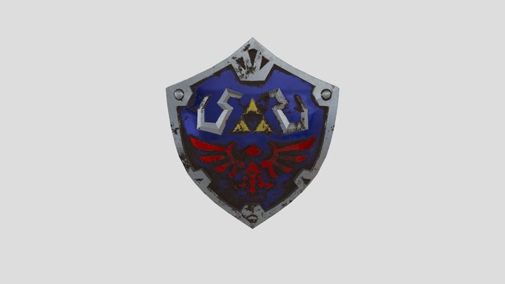 Hylian Shield Broken 3D Model