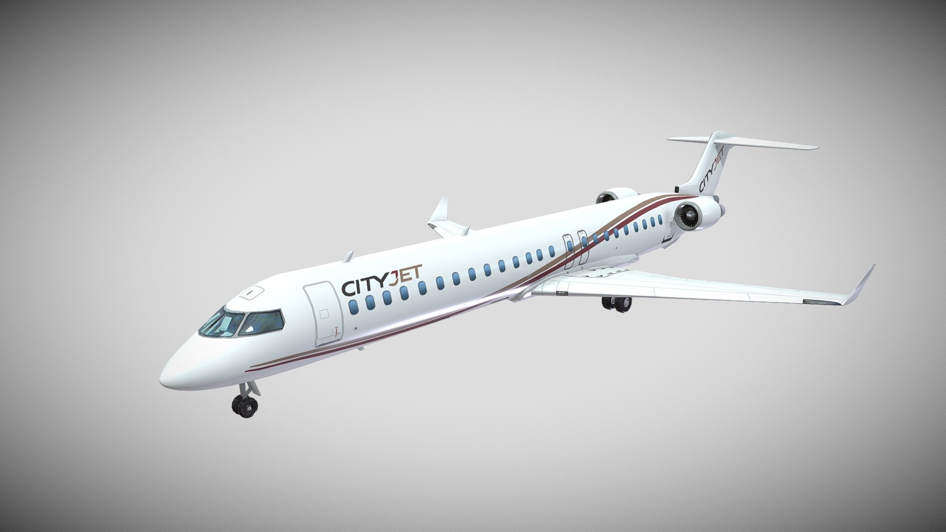 CRJ900 Cityjet 3D model by Sarma (mpotran) [5cf779e] Sketchfab