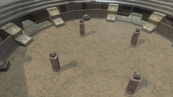 Arena for mobile game low poly 3D Model