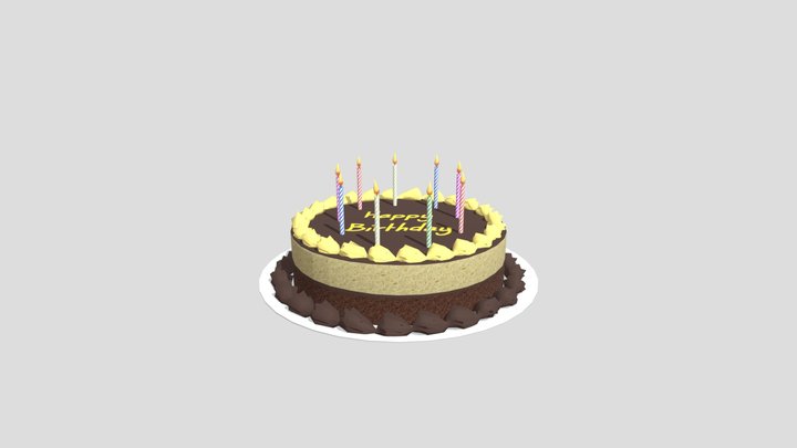 Birthday cake – Free 3D Model STL