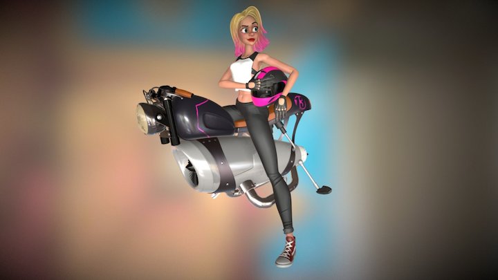 Abril - Female Character 3D Model