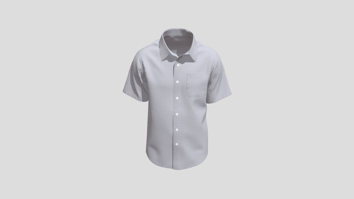 Short Sleeve Shirt - Open Collar 3D Model