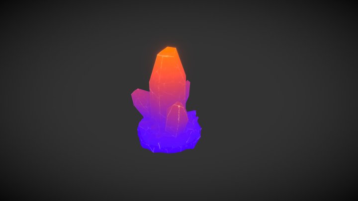 Glowing Crystal 3D Model