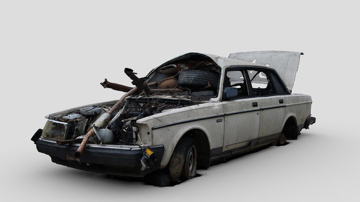 Volvo Wreck (Raw Scan) 3D Model