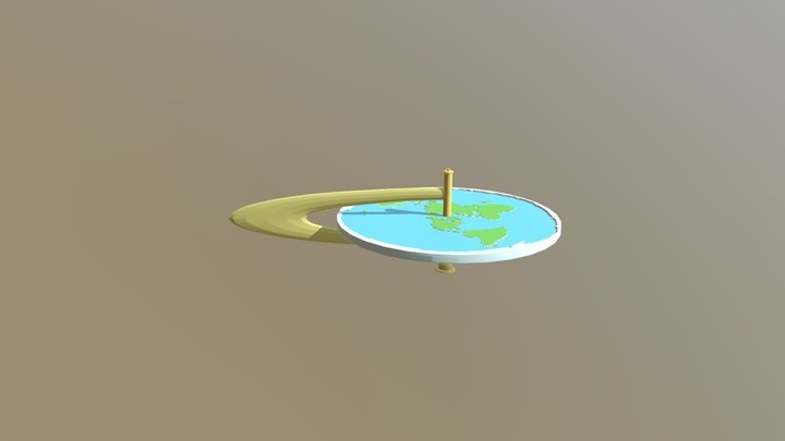 Flat Earth Globe_03 3D Model