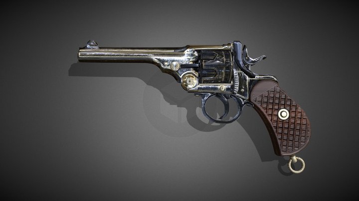 Webley Revolver 3D Model